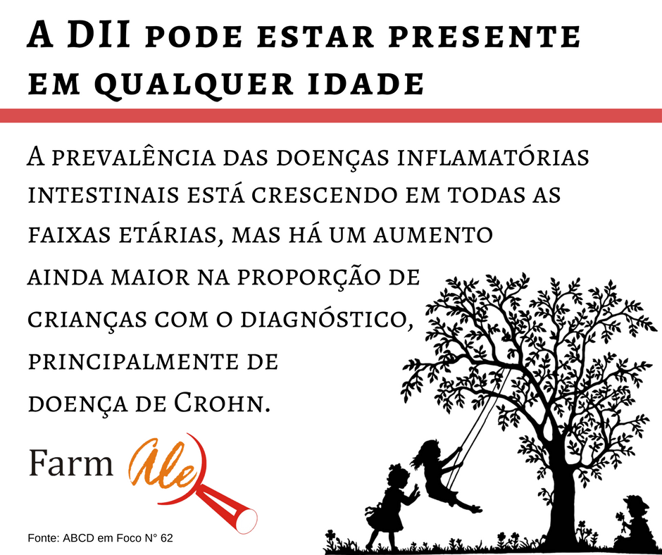 A Doença Inflamatória Intestinal pode estar presente em qualquer idade