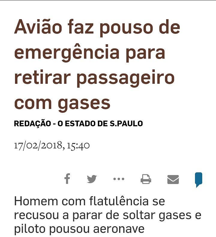 Passageiro com gases leva avião a pouso de emergência