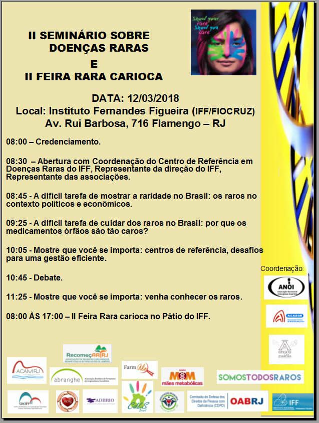 2º Seminário Sobre Doenças Raras e Feira Rara Carioca