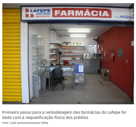 Farmácias do Lafepe funcionarão como consultórios