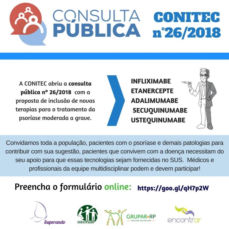 Psoríase tem consulta pública aberta