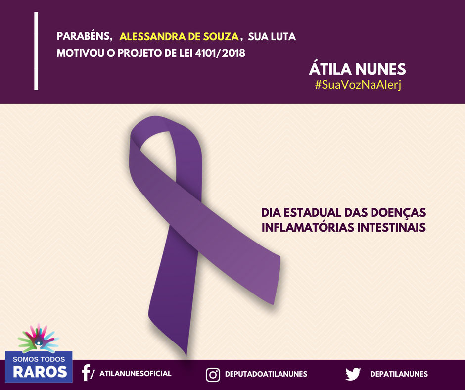 Projeto de Lei Institui o Dia Estadual das Doenças Inflamatórias Intestinais