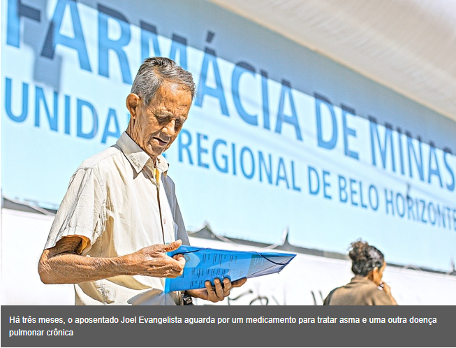 Espera de risco: estoque zerado faz paciente aguardar medicamento por até três meses em BH