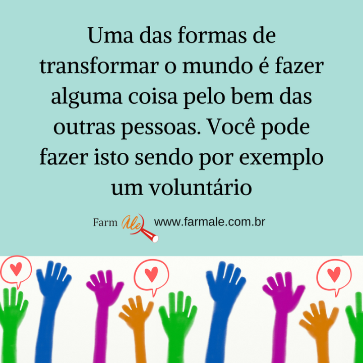 28 de Agosto – Dia Nacional do Voluntariado