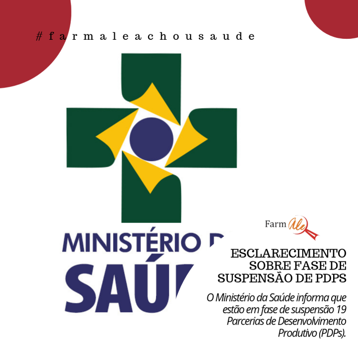 Esclarecimento sobre fase de suspensão de 19 PDPs