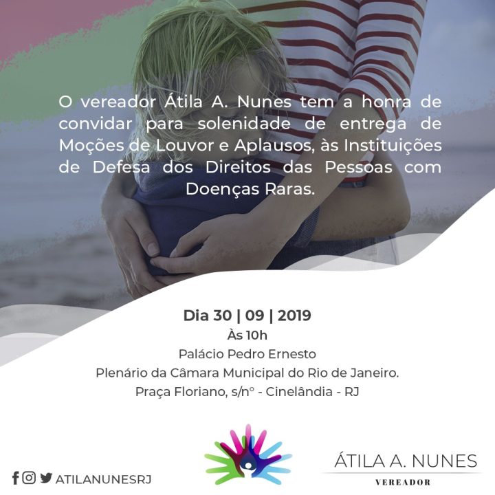 Homenagem pelo trabalho em Defesa dos Direitos das Pessoas com Doenças Raras