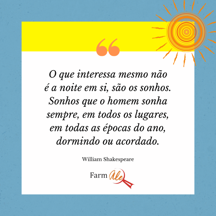 Sonhem e sonhem muito!