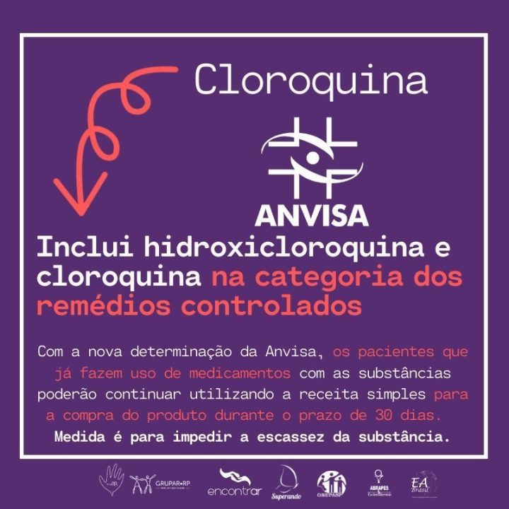 Anvisa inclui hidroxicloroquina e cloroquina na categoria dos remédios controlados