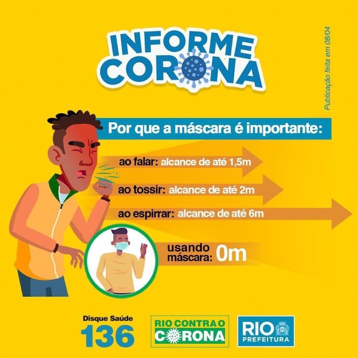 Ao sair, proteja-se com sua máscara individual