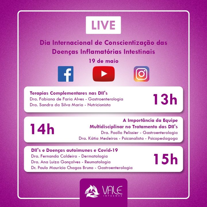 19 de Maio – Live Doenças Inflamatórias Intestinais