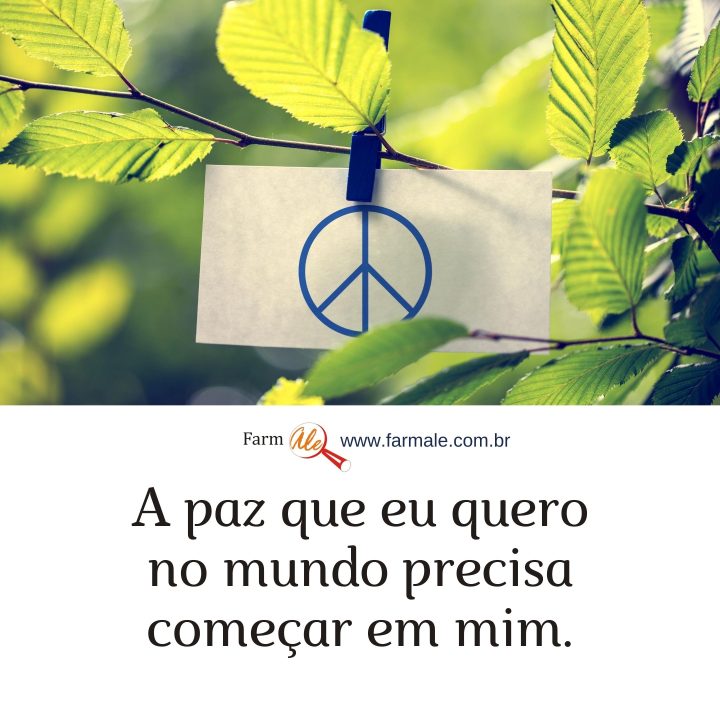 ☮️ A paz que eu quero no ?mundo precisa começar em mim.⁣⁣