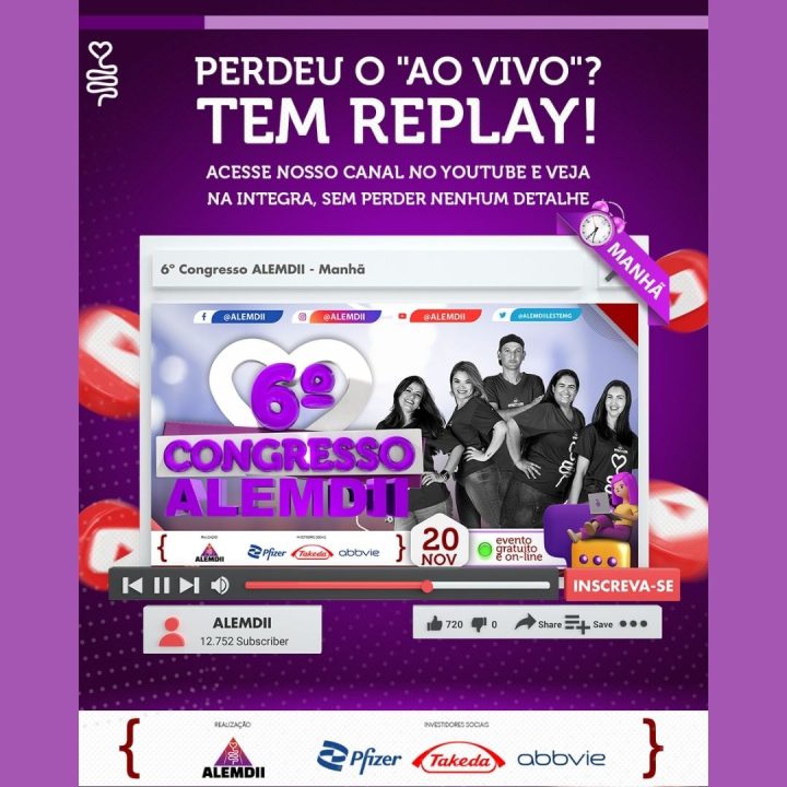 6º Congresso da ALEMDII está no Canal ALEMDII no YouTube