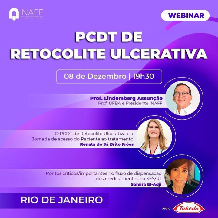 Instituto Nacional de Assistência Farmacêutica e Farmacoeconomia promove debate sobre doenças inflamatórias intestinais