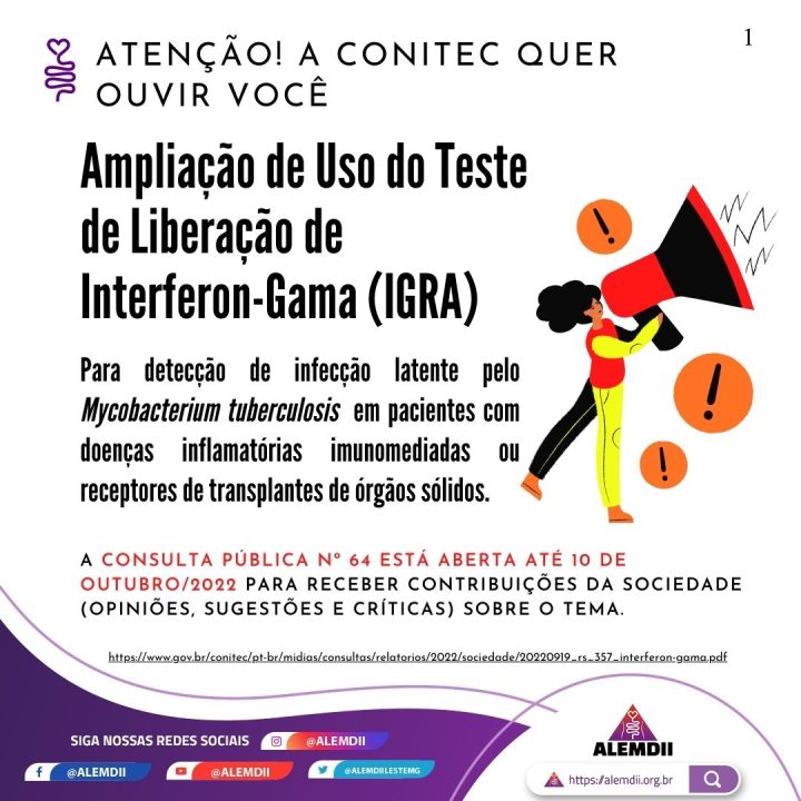 Ampliação de Uso do Teste de Liberação de Interferon-Gama (IGRA)