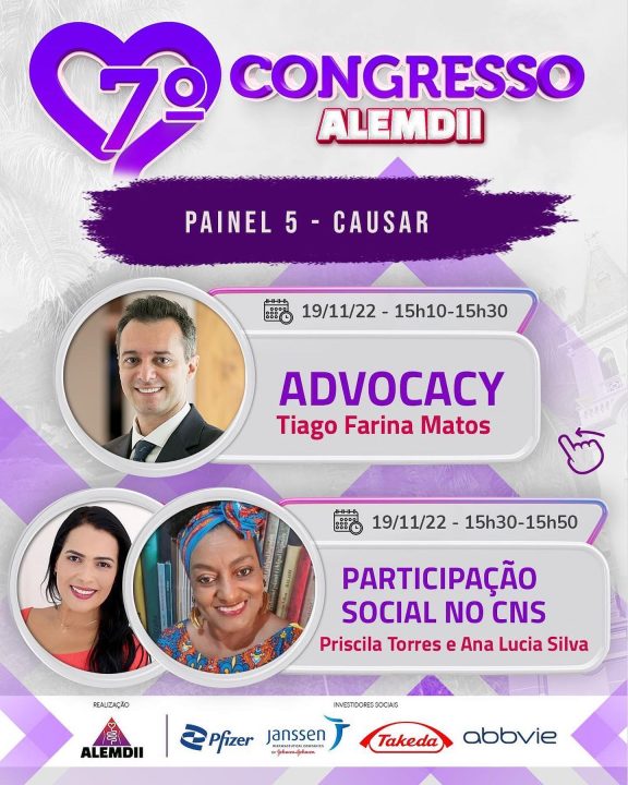Palestras sobre advocacy e participação social no 7º Congresso ALEMDII