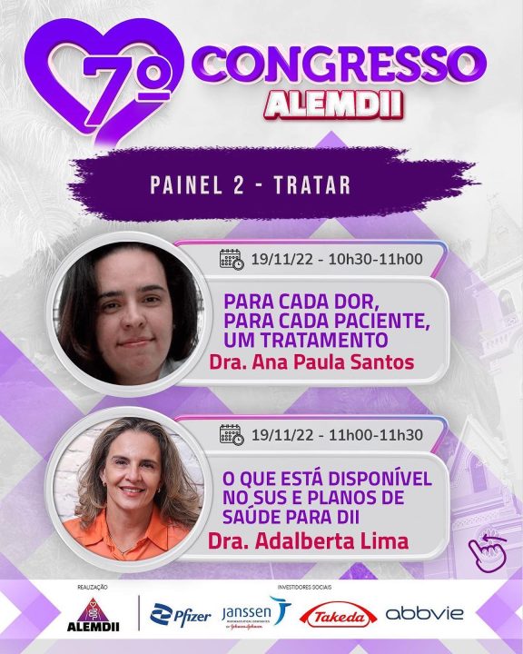 Palestras do painel Tratar do 7º Congresso ALEMDII