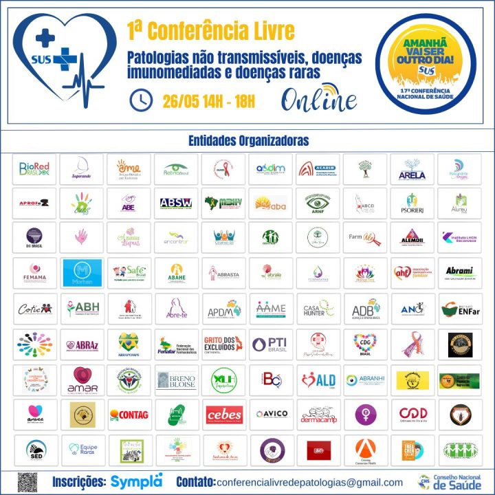 1ª Conferência Livre de Patologias não transmissíveis, doenças imunomediadas e doenças raras
