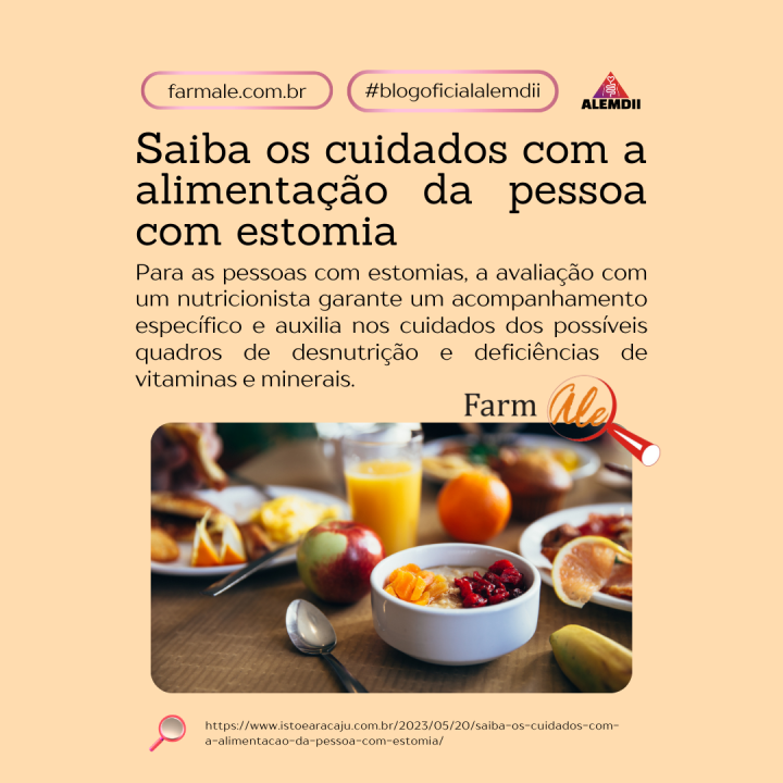 Cuidados com a alimentação da pessoa com estomia