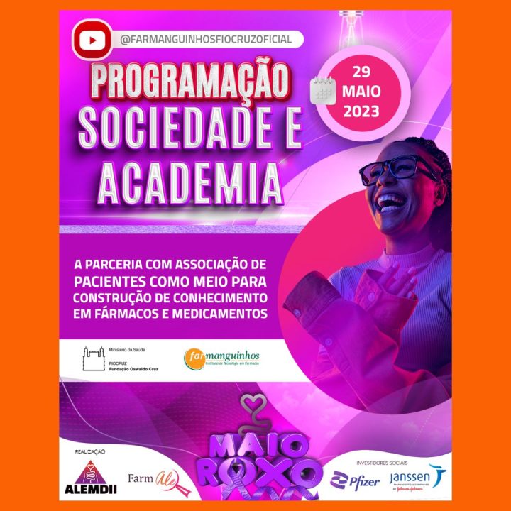 Farmanguinhos celebra parceria com evento referente ao Maio Roxo