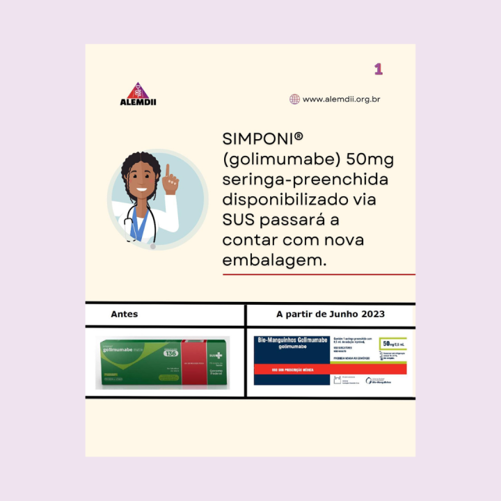 Nova embalagem no SUS do SIMPONI® (golimumabe) 50mg seringa-preenchida