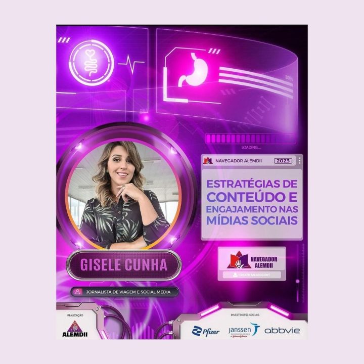 Hoje, 17/10, no Navegador ALEMDII teremos aula com a Gisele Cunha